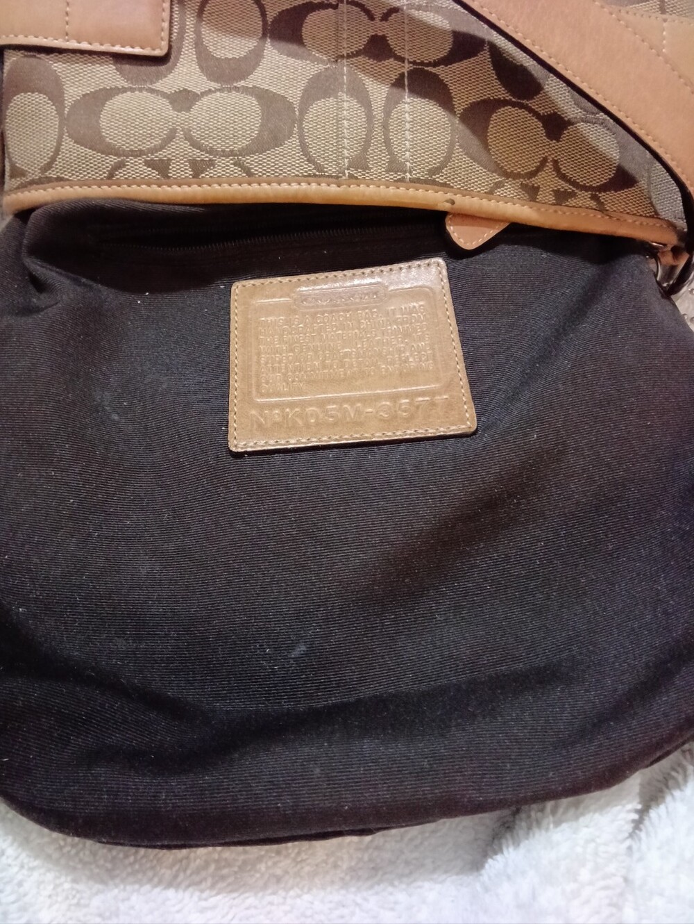 Coach Vintage SOHO HOBO Canvas Leather Buckle Bag CREED-K05M-3577 - Picture 4 of 8
